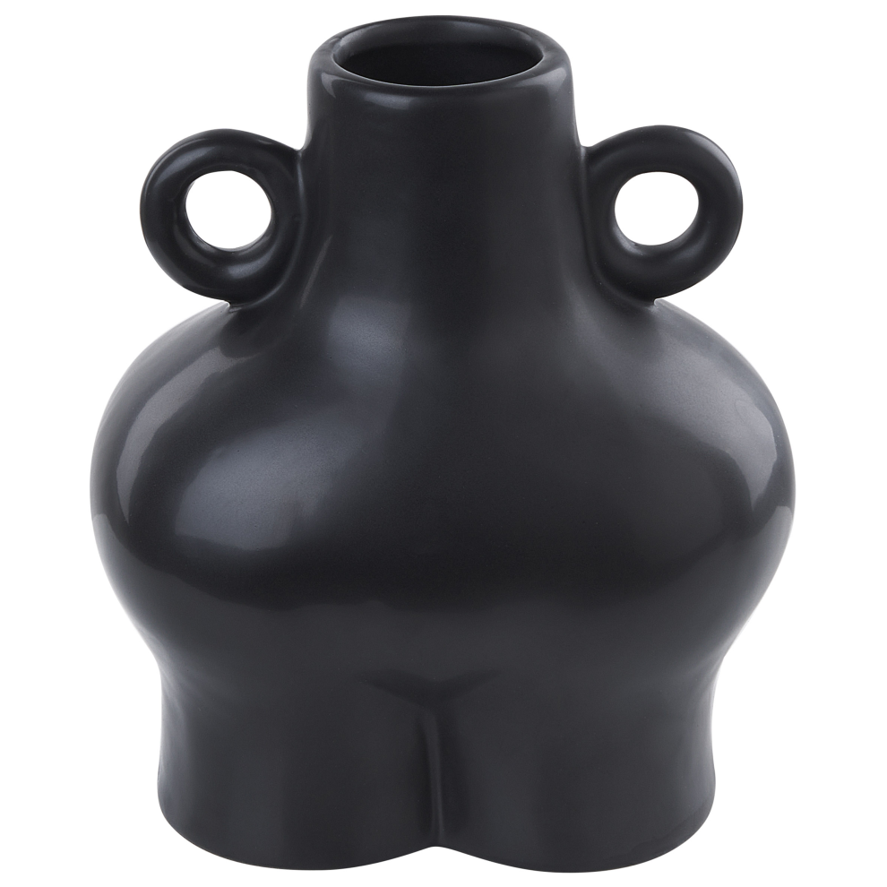 Flower Vase NAFPLIO Ceramic 32 cm Black