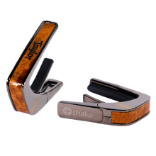Taylor by Thalia Black Chrome Capo ~ AAA Hawaiian Koa Black Taylor Logo Inlay