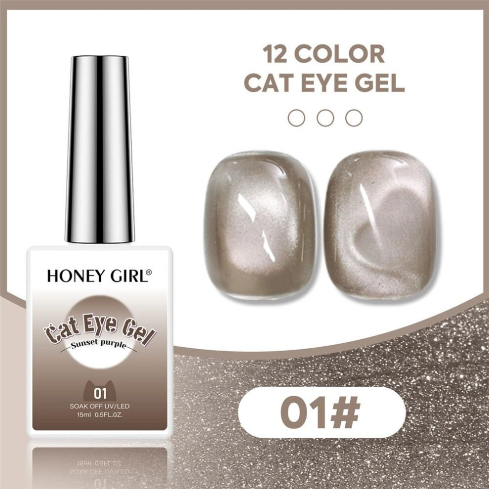 (Type#1) Honeygirl 12-color Cats Eye Glue With Dynamic Gloss And Layered Glass Beads For-image-OPC-PK6BFJ8-NEW
