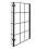 NES Home Nes Home Reversible 1400 x 830mm Tempered Glass Grid Bath Screen Matte Black 4
