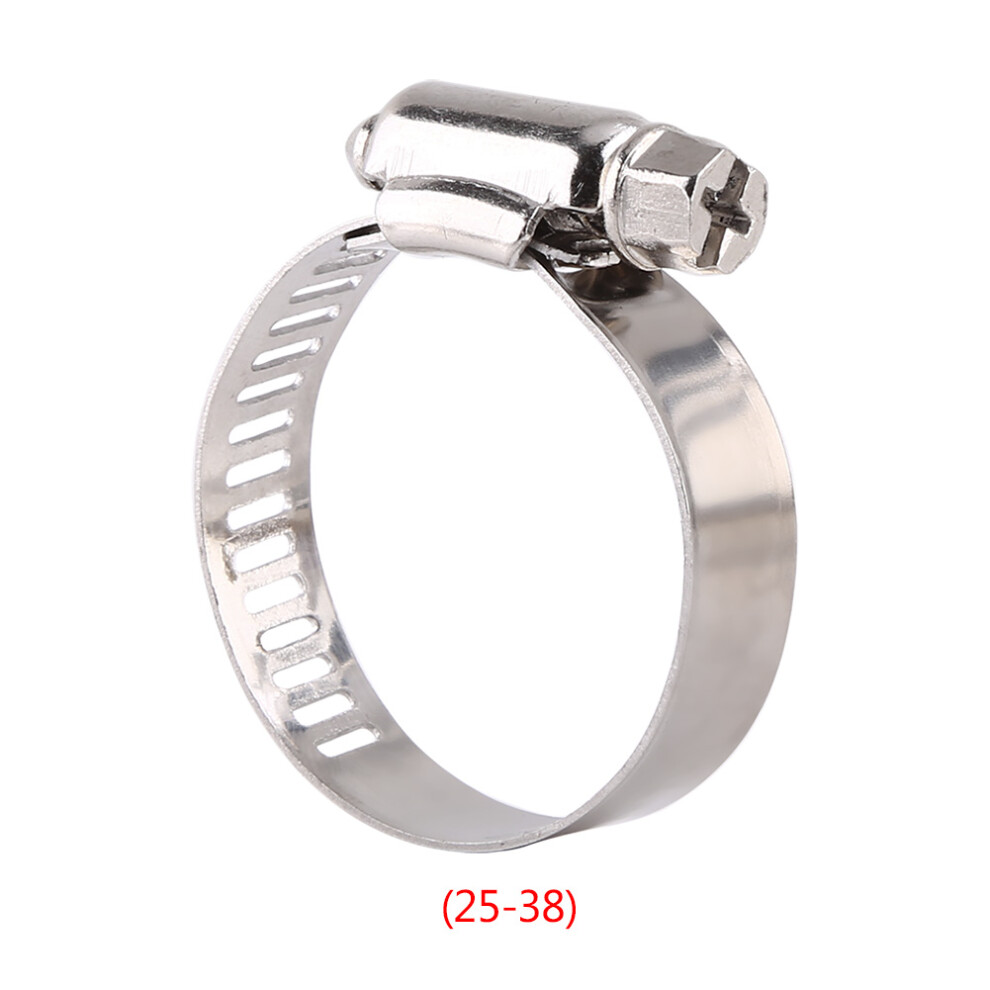 10pcs Screw Band Worm Hose Clamps Stainless Steel