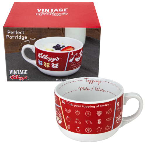 Retro Kellogg's Porridge Bowl with Recipe Print 2