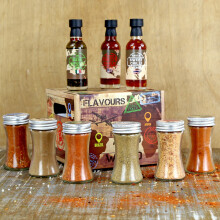 Around the World Seasoning Gift Set with Sauces, Oil, Spice Blends and More