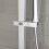 NES Home Nes Home Square ABS Adjustable Showerhead Holder Slider Bracket Chrome 1