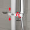 NES Home Nes Home Square ABS Adjustable Showerhead Holder Slider Bracket Chrome 5