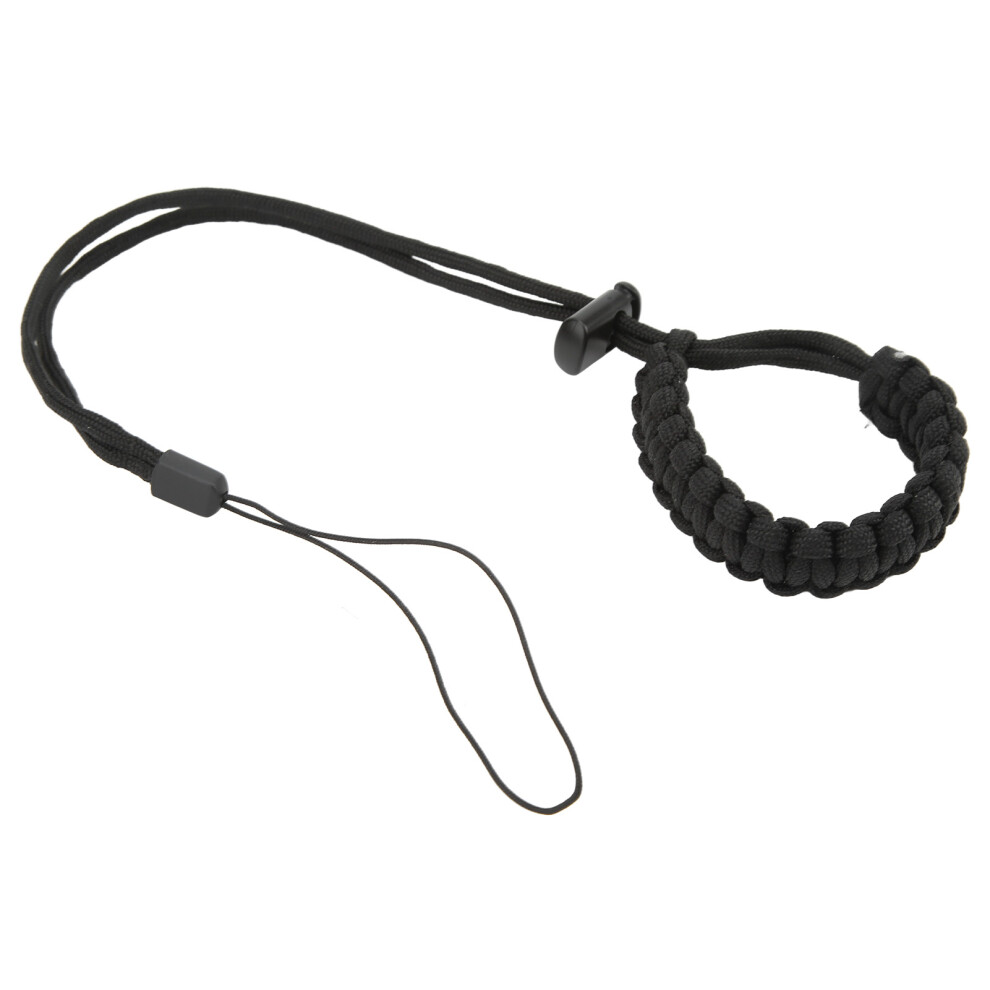 Hand Woven Diving Wrist Strap Dive Wrist Lanyard Black 8130196963543