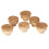 6pcs Round Drawer Knobs Wood Rattan Woven Handmade 6
