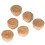 6pcs Round Drawer Knobs Wood Rattan Woven Handmade 9