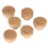 6pcs Round Drawer Knobs Wood Rattan Woven Handmade 2