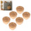 6pcs Round Drawer Knobs Wood Rattan Woven Handmade 11