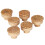 6pcs Round Drawer Knobs Wood Rattan Woven Handmade 10