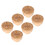 6pcs Round Drawer Knobs Wood Rattan Woven Handmade 3