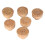 6pcs Round Drawer Knobs Wood Rattan Woven Handmade 7
