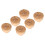 6pcs Round Drawer Knobs Wood Rattan Woven Handmade 4