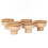 6pcs Round Drawer Knobs Wood Rattan Woven Handmade 15