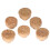 6pcs Round Drawer Knobs Wood Rattan Woven Handmade 5