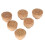 6pcs Round Drawer Knobs Wood Rattan Woven Handmade 8