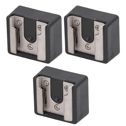 3PCS Flash Hot Shoe Mount Adapter with 1/4in Screw
