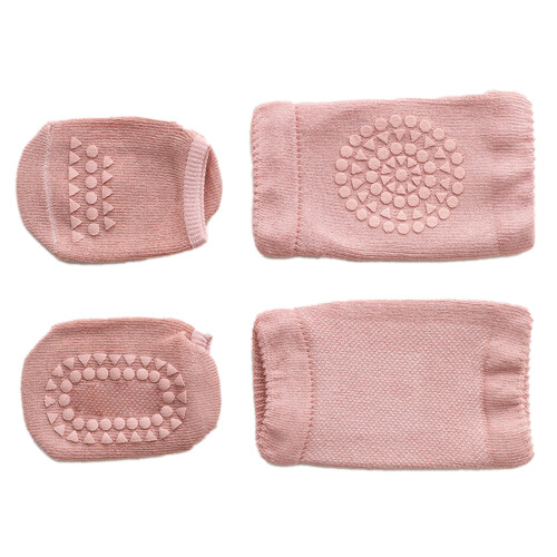 Baby Knee Pad Socks Set Anti Slip Crawling Walking 2