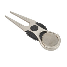Langlebiges Divot-Tool aus Zinklegierung für Golf mit leicht entfernbarer Markierungsplatte