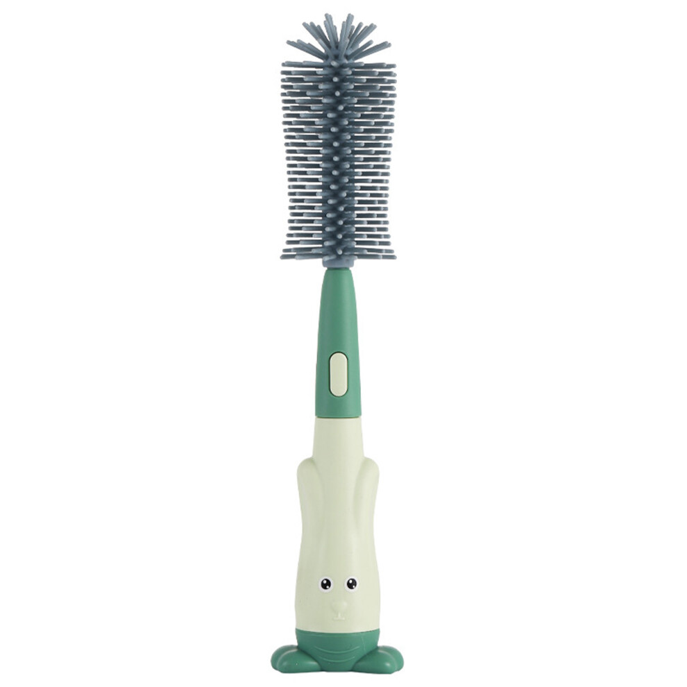 Silicone Milk Bottle Cleaning Brush Rabbit Shape Green