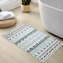 (60 x 110 cm (2 ft x 3 ft 7 in)_Large Door Mat/Bath Mat, Zuri) Extra Large Rugs Living Room Printed Rug Runner