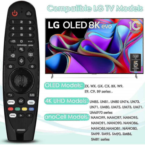 Replacement Remote for Lg Remote Control for Smart Tv,lg Magic Remote An-mr20ga with Voice Function And Pointer Function,compatible with All 2020-2018 1