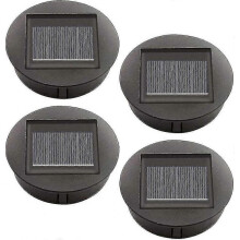 4 Pieces Replacement Solar Lights with Led Bulbs, Solar Top Lights Replacement, Led Solar Panel Lantern Cover for Outdoor Hanging Garden Lantern
