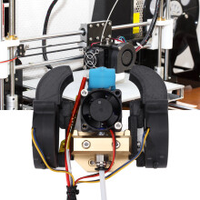 Alle Metall V6 Hotend mit 3 Lüftern für 3D-Drucker, 0,4 mm Düse, Schwarz