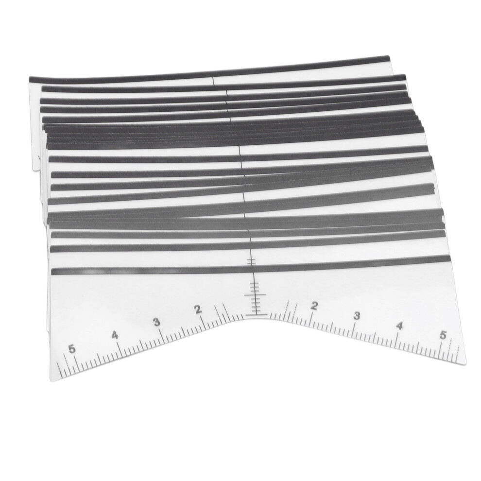 100 Pcs Disposable Eyebrow Ruler Stencils Stickers
