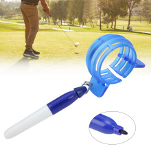 Golfball-Markierungsstift mit 360 Kunststoffdesign und Drei-Linien-Zeichenwerkzeug, Blau