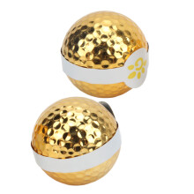 2 Stück Goldbeschichtete Golfband-Bälle für Eröffnungsfeiern & Veranstaltungen