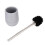 6-stückiges Badezimmer-Accessoires-Set, Grau, PP + Edelstahl 4