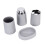 6-stückiges Badezimmer-Accessoires-Set, Grau, PP + Edelstahl 3