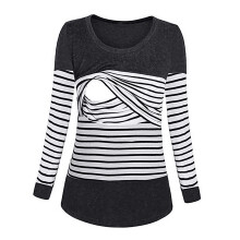 Women's Maternity Shirts Round Neck Long Sleeve