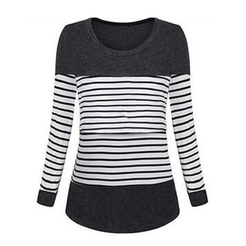 Women's Maternity Shirts Round Neck Long Sleeve 1