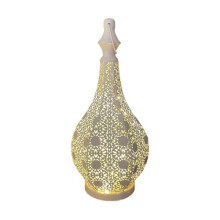 Hollow Retro Lantern Moroccan Boho Hollow- Metal Table Lamp for Christmas