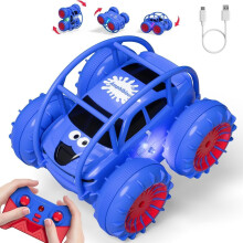 Direct Charging Remote Control Car with USB Type-C Cable, Amphibious Fast Charging Stunt Car 360°