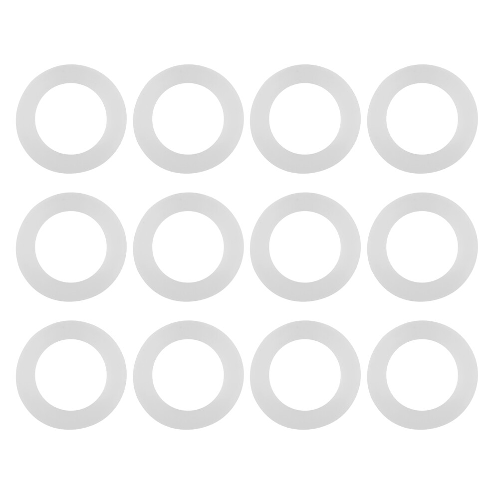 12Pcs Flat Gasket Silicone O Ring Sealing White