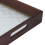 Serving Tray Walnut Wood Vintage Glass Cake Bread 13
