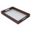 Serving Tray Walnut Wood Vintage Glass Cake Bread 1