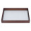 Serving Tray Walnut Wood Vintage Glass Cake Bread 5