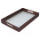 Serving Tray Walnut Wood Vintage Glass Cake Bread 3