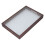 Serving Tray Walnut Wood Vintage Glass Cake Bread 4