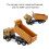 1:50 Alloy Engineering Dump Truck Model, Brown, 16.2x5.6x7cm 7