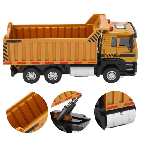 1:50 Alloy Engineering Dump Truck Model, Brown, 16.2x5.6x7cm