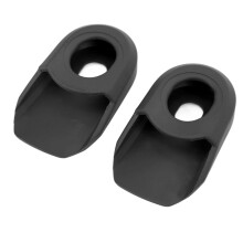 2 Stück Silikon-Kettenblattabdeckungen für Fahrradarmaturen, schwarz