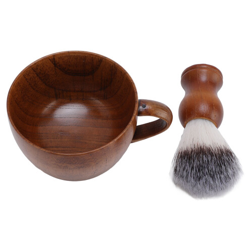 2 PCS Shaving Brush Set for Men Nylon Bristles 1