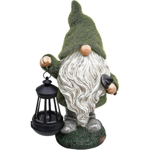 Garden Gnome Decorations with Solar Lights, Large Garden Statue And ...