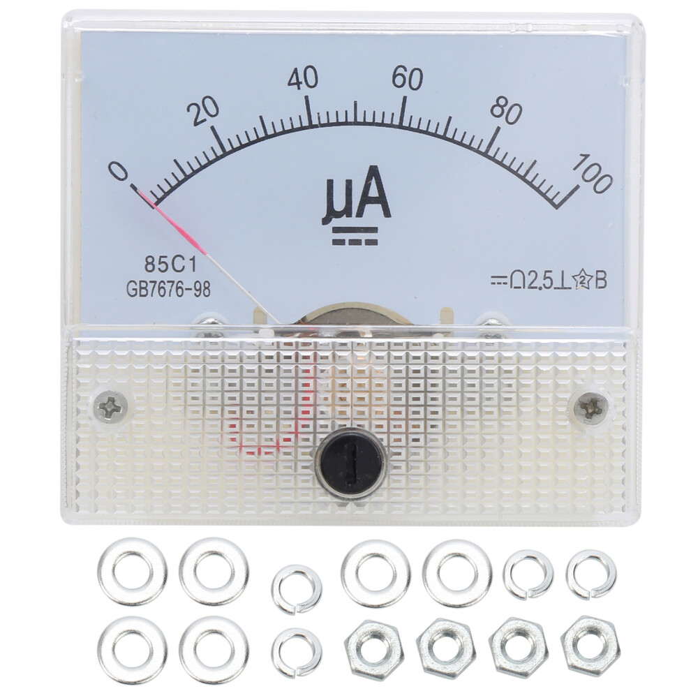85C1 DC 0~100UA Pointer Type Ammeter Analog